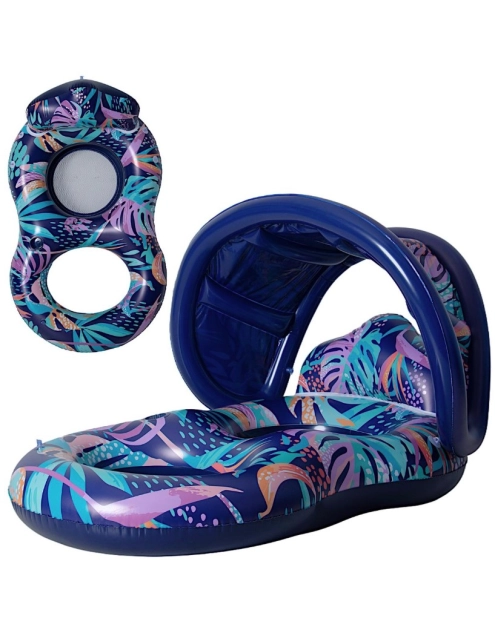 Zdjęcie: Materac do pływiania z baldachimem 150x116x91 cm POLGAR