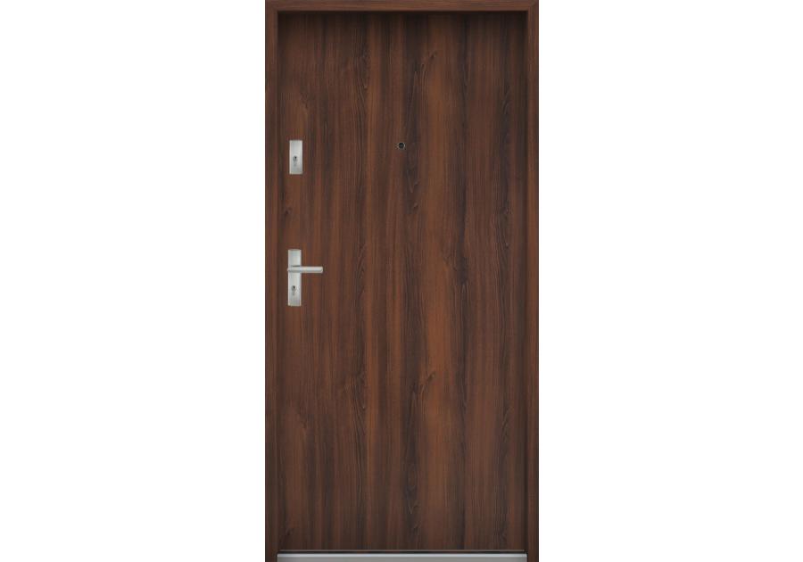 Zdjęcie: Drzwi wejściowe do mieszkań Bastion N-02 Orzech 90 cm prawe ODP KR CENTER