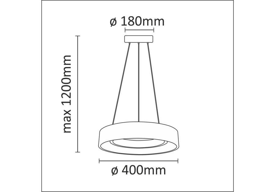 Zdjęcie: Lampa wisząca Bodo 20 W biała IL MIO