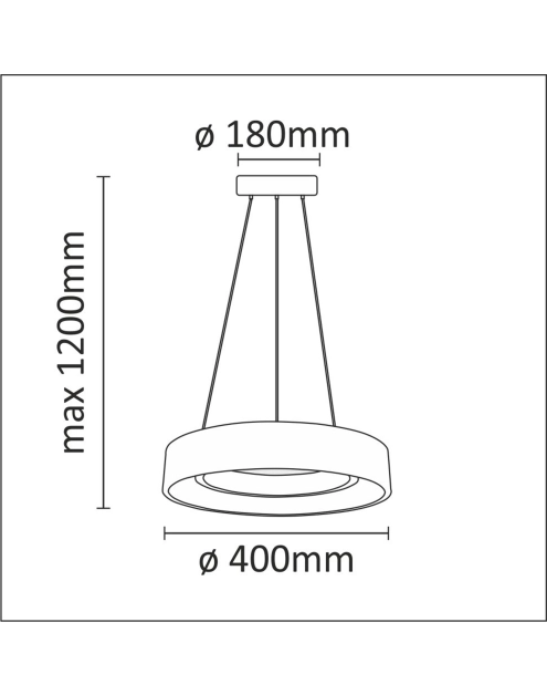 Zdjęcie: Lampa wisząca Bodo 20 W biała IL MIO