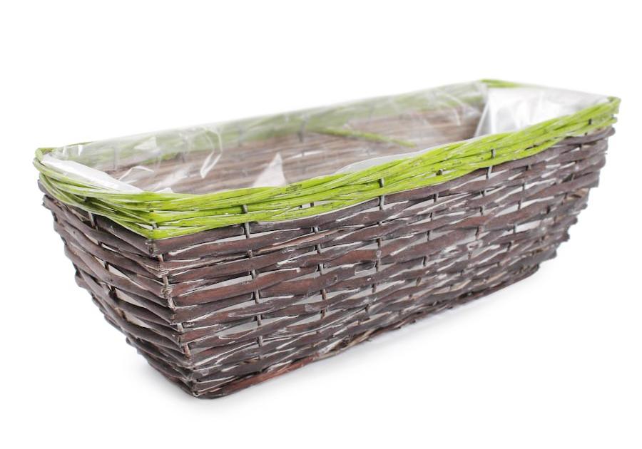 Zdjęcie: Kosz wiklinowy do obsadzania kwiatami 40x16x13h cm TIN TOURS