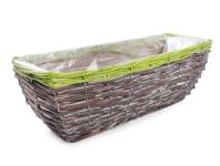 Zdjęcie: Kosz wiklinowy do obsadzania kwiatami 40x16x13h cm TIN TOURS