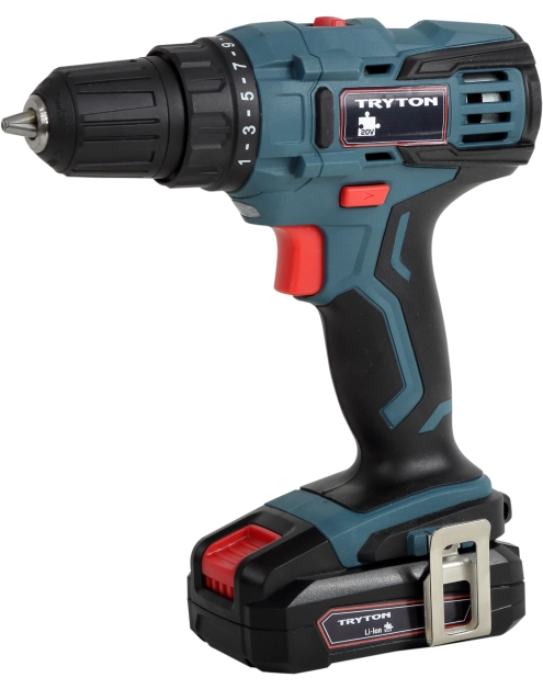 Zdjęcie: Wiertarko-wkrętarka, li-ion, 1 aku, ładowarka 3-5h, system 20 V TRYTON