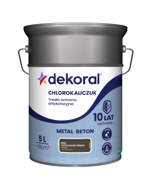 Zdjęcie: Chlorokauczuk Trwała ochrona antykorozyjna, brąz czekoladowy średni DEKORAL