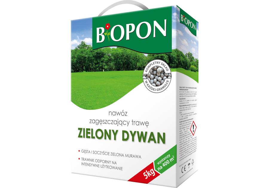 Zdjęcie: Nawóz zagęszczający trawę Zielony dywan 5 kg BOPON