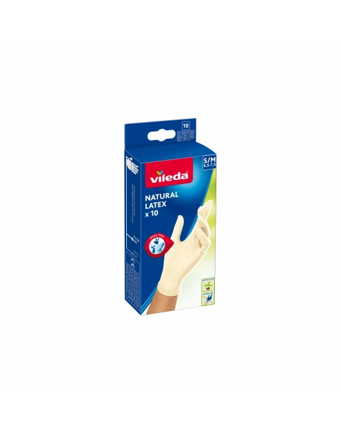 Zdjęcie: Rękawice lateksowe Vileda Natural Latex S/M 10 sztuk VILEDA