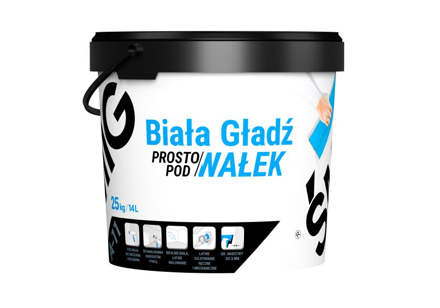 Zdjęcie: Gładź Prosto pod Wałek biała A-11 25 kg ŚMIG
