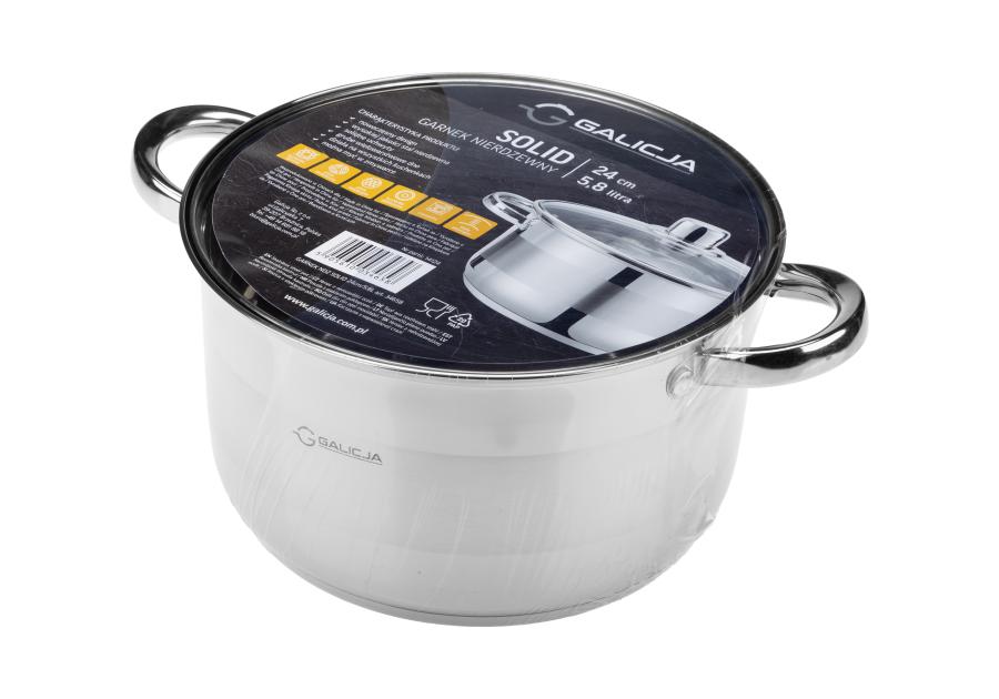 Zdjęcie: Garnek nierdzewny Solid 24 cm 5,8 L GALICJA