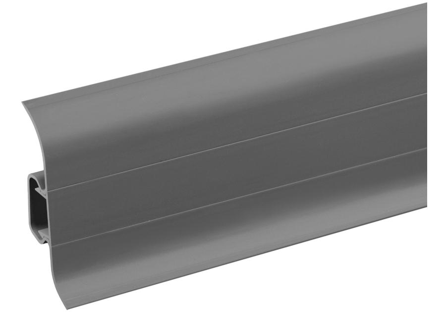 Zdjęcie: Listwa przypodłogowa PVC Premium Classic 22x59 mm; 2,20 m Szary Mat CEZAR