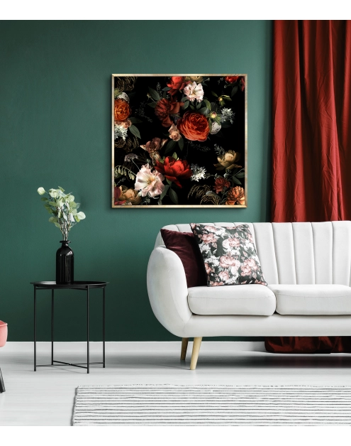 Zdjęcie: Obraz Canvas Framed 65x65 cm  Fa016 Orange Flowers STYLER