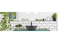 Zdjęcie: Wysoka bateria umywalkowa Siros czarna INVENA