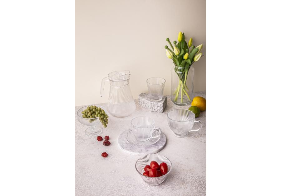 Zdjęcie: Filiżanka szklana Selena 250 ml ze spodkiem w opasce ALTOM DESIGN