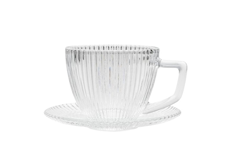 Zdjęcie: Filiżanka szklana Selena 250 ml ze spodkiem w opasce ALTOM DESIGN