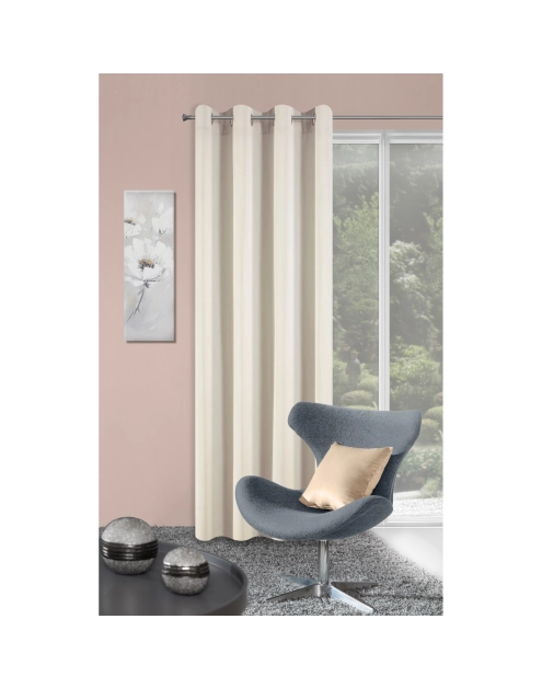 Zdjęcie: Zasłona Ema 140x250 cm kremowa na przlotkach EUROFIRANY