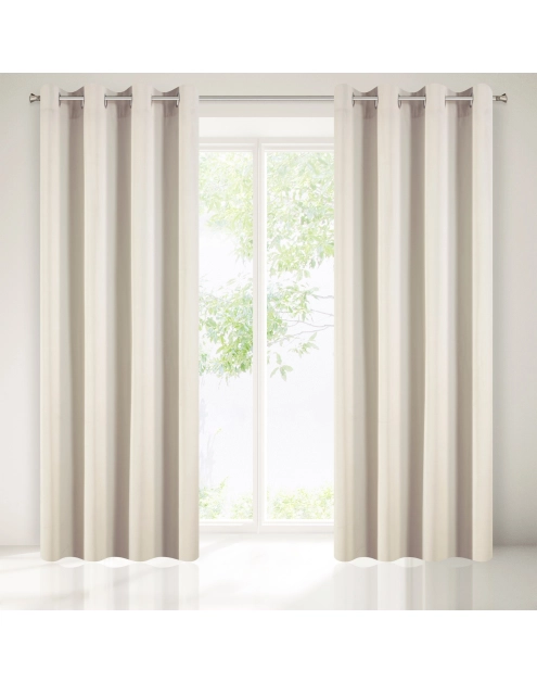 Zdjęcie: Zasłona Ema 140x250 cm kremowa na przlotkach EUROFIRANY