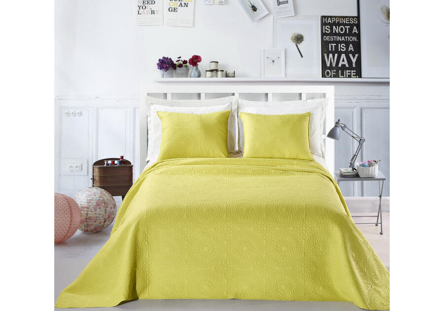 Zdjęcie: Narzuta Elodie seledynowa 240x260 cm + 2x50x60 cm DECO KING