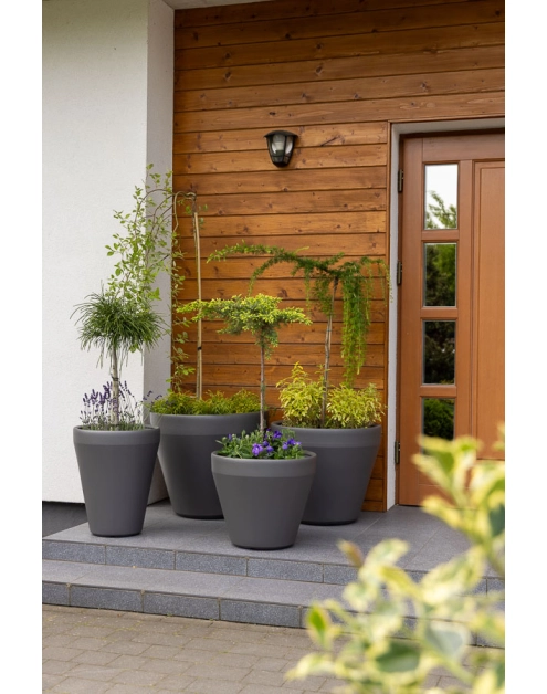 Zdjęcie: Donica Lima 390, antracyt LAMELA