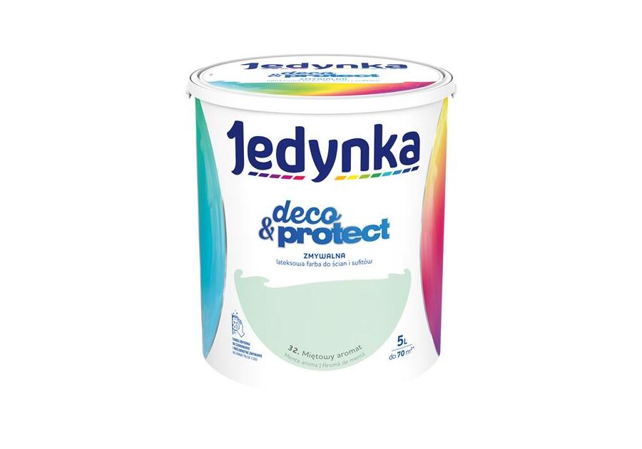 Zdjęcie: Farba lateksowa Deco&Protect Miętowy aromat 5 L JEDYNKA
