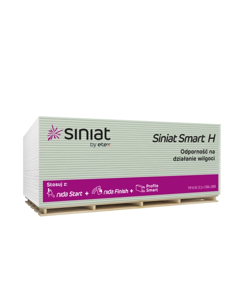 Zdjęcie: Płyta Siniat Smart H 1200x12,5x2600 SINIAT