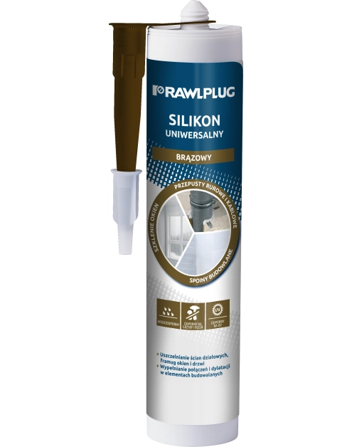 Zdjęcie: Silikon uniwersalny brązowy 300 ml RAWLPLUG