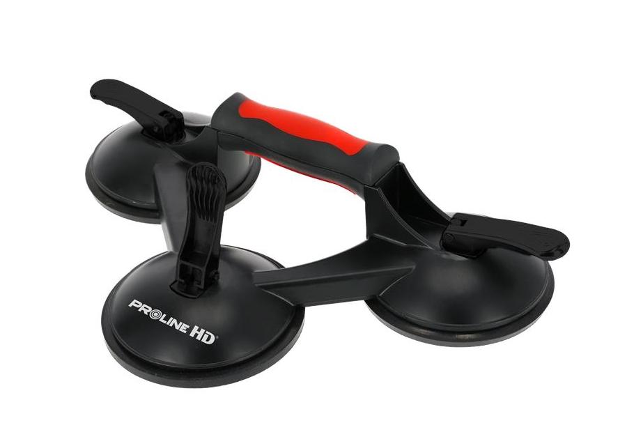 Zdjęcie: Uchwyt przyssawka do szyb, aluminium, 3x123 mm, max.180 kg PROLINE HD