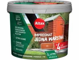 Impregnat Jedna warstwa 4 lata, tik 9 L ALTAX