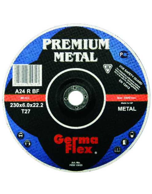 Zdjęcie: Tarcza do szlifowania metalu Premium A24R T27 230x6,0x22,2 mm PRW 13953 GLK