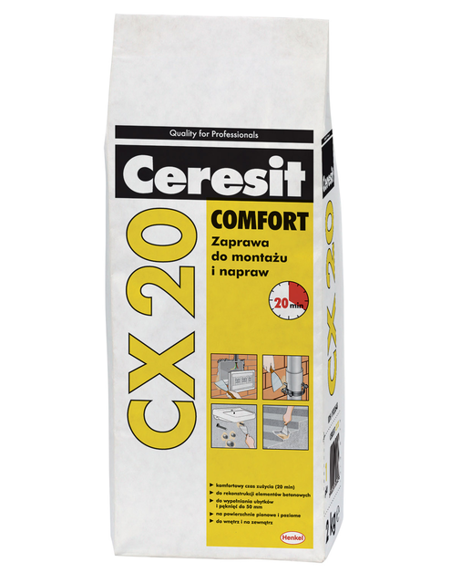 Zdjęcie: Zaprawa montażowa CX 20 Comfort 2 kg CERESIT