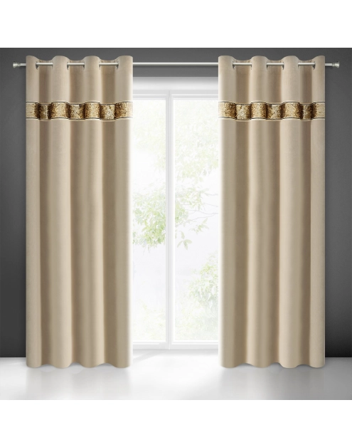 Zdjęcie: Zasłona gotowa Bueno 140 x 250 cm beżowy EUROFIRANY