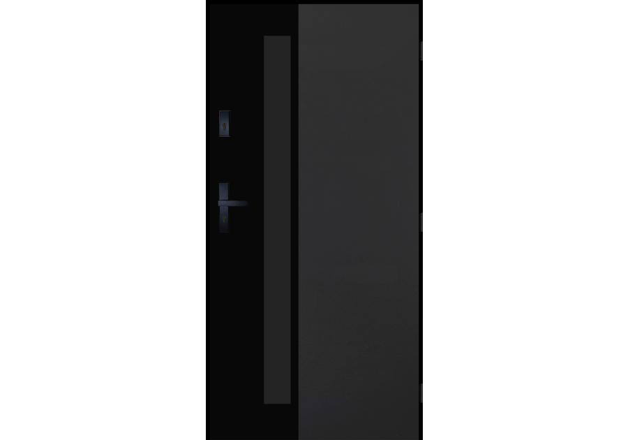 Zdjęcie: Drzwi zewnętrzne galileo antracyt 90p komplet PANTOR