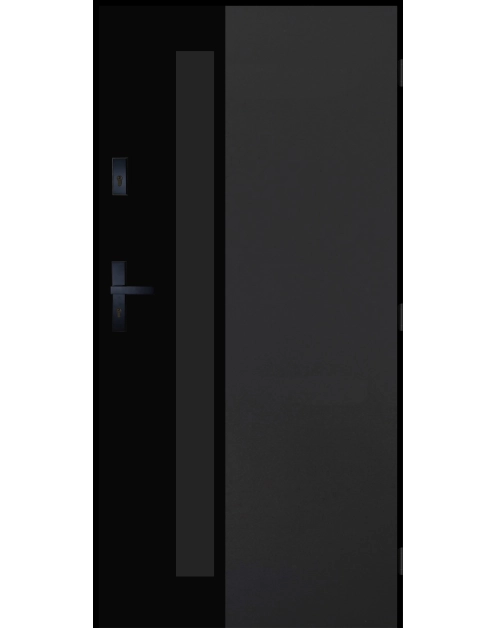 Zdjęcie: Drzwi zewnętrzne galileo antracyt 90p komplet PANTOR