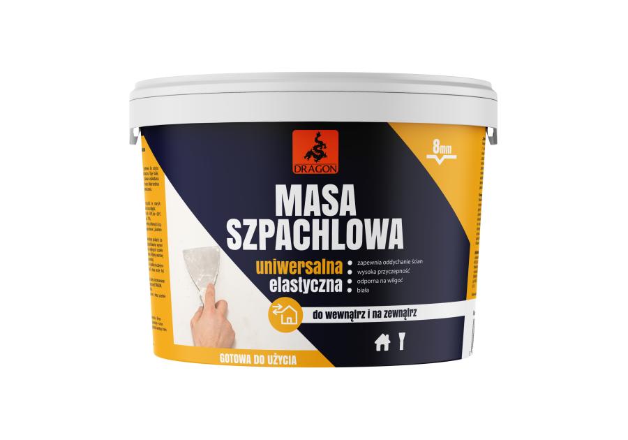 Zdjęcie: Masa szpachlowa uniwersalna elastyczna 5 kg DRAGON