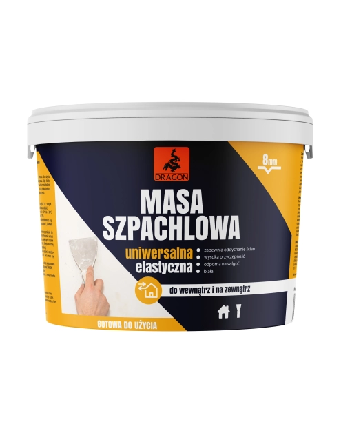 Zdjęcie: Masa szpachlowa uniwersalna elastyczna 5 kg DRAGON