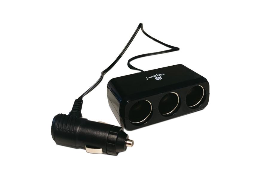 Zdjęcie: Rozdzielacz samochodowy z kablem, 3 gniazda WF022 DPM SOLID