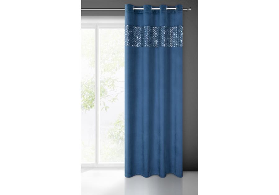 Zdjęcie: Zasłona gotowa Margot 140 x 250 cm granatowy EUROFIRANY