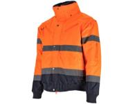 Zdjęcie: Kurtka ocieplana ostrzegawcza męska Bomber 3in1, rozmiar 5XL pomarańczowy STALCO