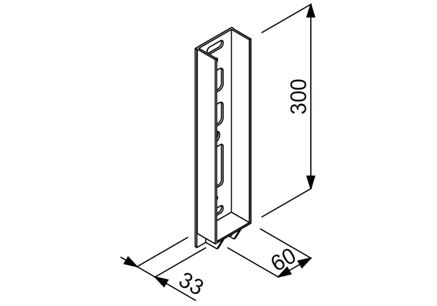 Zdjęcie: Łącznik z tworzywa sztucznego do podmurówki ogrodzenia W LDN30 PLA RAL 7016 JONIEC
