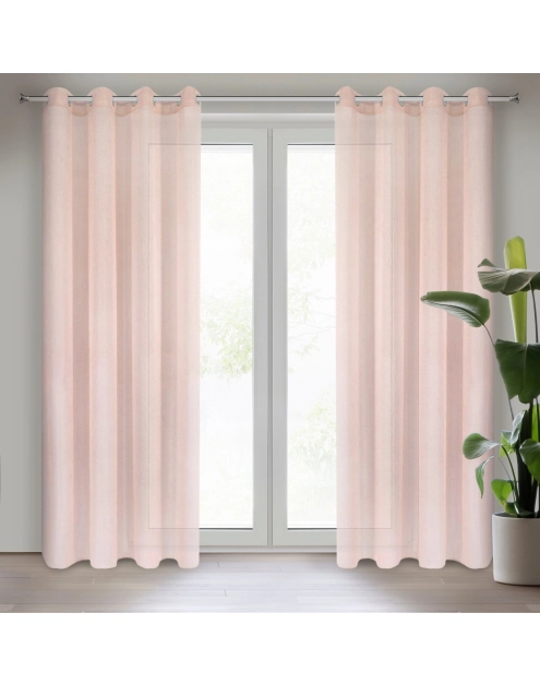 Zdjęcie: Firana gotowa Rebecca 140x250 cm różowy EUROFIRANY