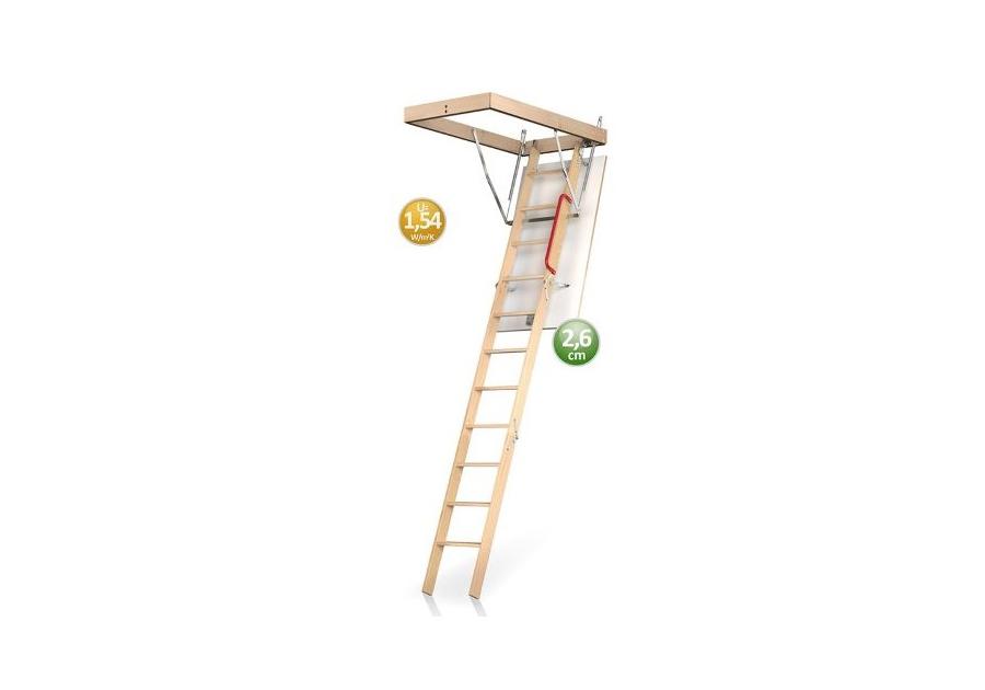 Zdjęcie: Schody strychowe OptiStep OLO 60x120 cm klapa biała KRONMAT
