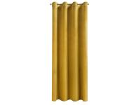 Zdjęcie: Zasłona z welwetu 135x250 cm na przelotkach musztardowa EUROFIRANY