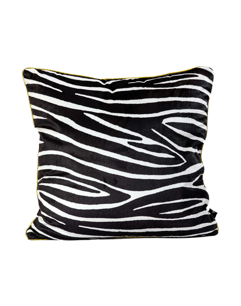 Zdjęcie: Poszewka zebra i pepitka chic obsession no.2 biało-czarna+złota obszywka 45x45 cm CHIC HOME