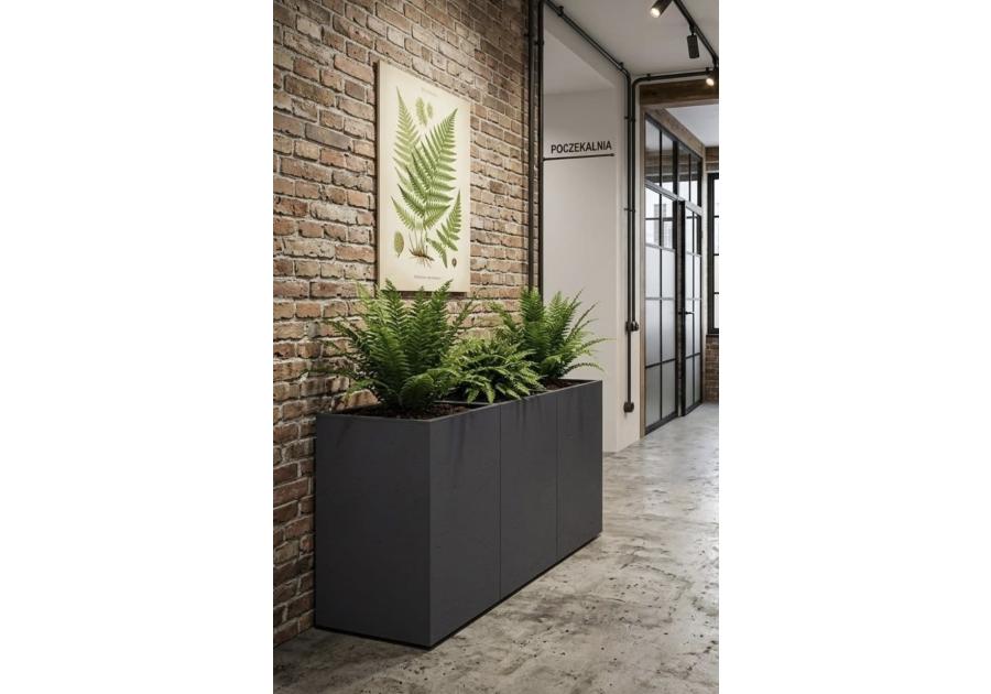 Zdjęcie: Kwietnik Karo 900x300x600 mm beton recycled, antracytowy LAMELA