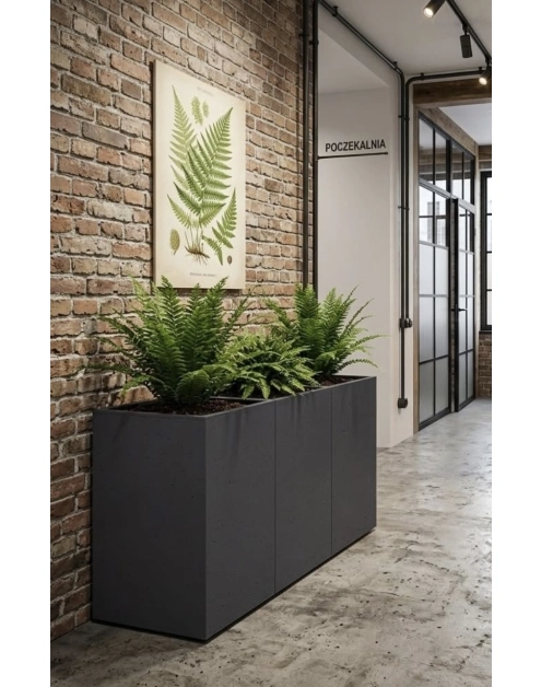 Zdjęcie: Kwietnik Karo 900x300x600 mm beton recycled, antracytowy LAMELA