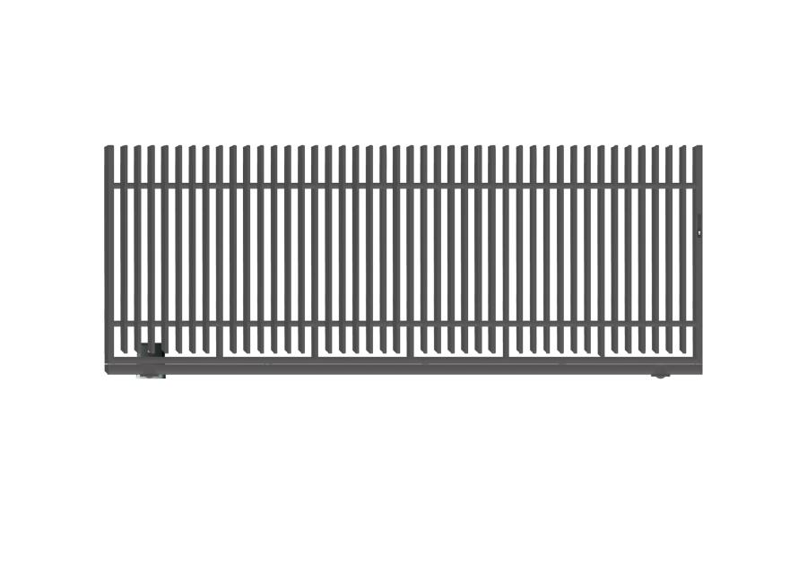 Zdjęcie: Brama przesuwna bez przeciwwagi Anika 4,00 m, 1,80 m, z zamkiem hakowym automatem, lewa POLBRAM