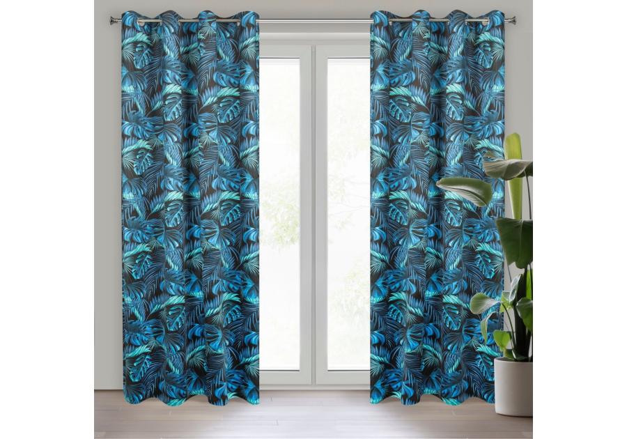 Zdjęcie: Zasłona gotowa Liz 140x250 cm niebieski EUROFIRANY