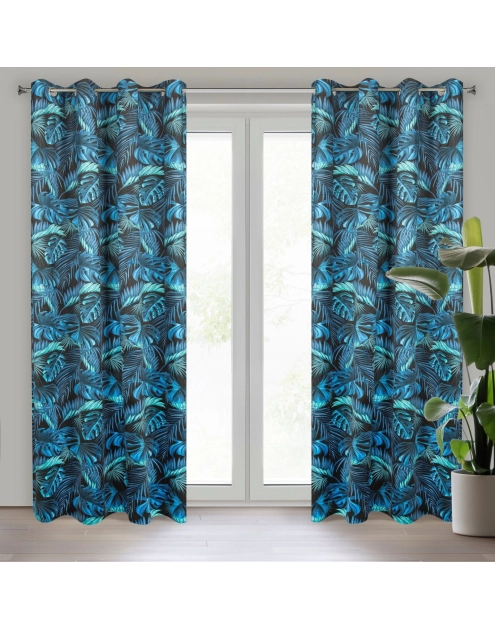 Zdjęcie: Zasłona gotowa Liz 140x250 cm niebieski EUROFIRANY