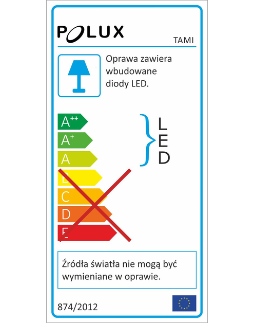 Zdjęcie: Lampa LED Tami 5 W czerwona POLUX