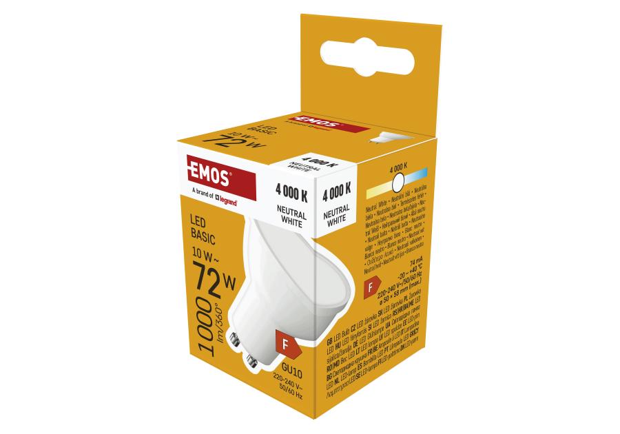 Zdjęcie: Żarówka LED MR16 10 W1000 lm GU10 światło neutralne EMOS