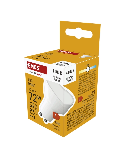 Zdjęcie: Żarówka LED MR16 10 W1000 lm GU10 światło neutralne EMOS