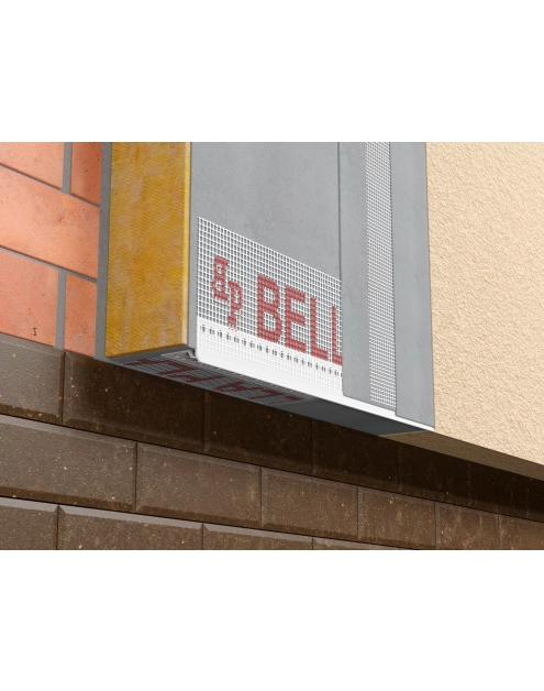 Zdjęcie: Listwa PVC okapnikowa, podtynkowa z siatką BP14 Lux L300 biała BELLA PLAST